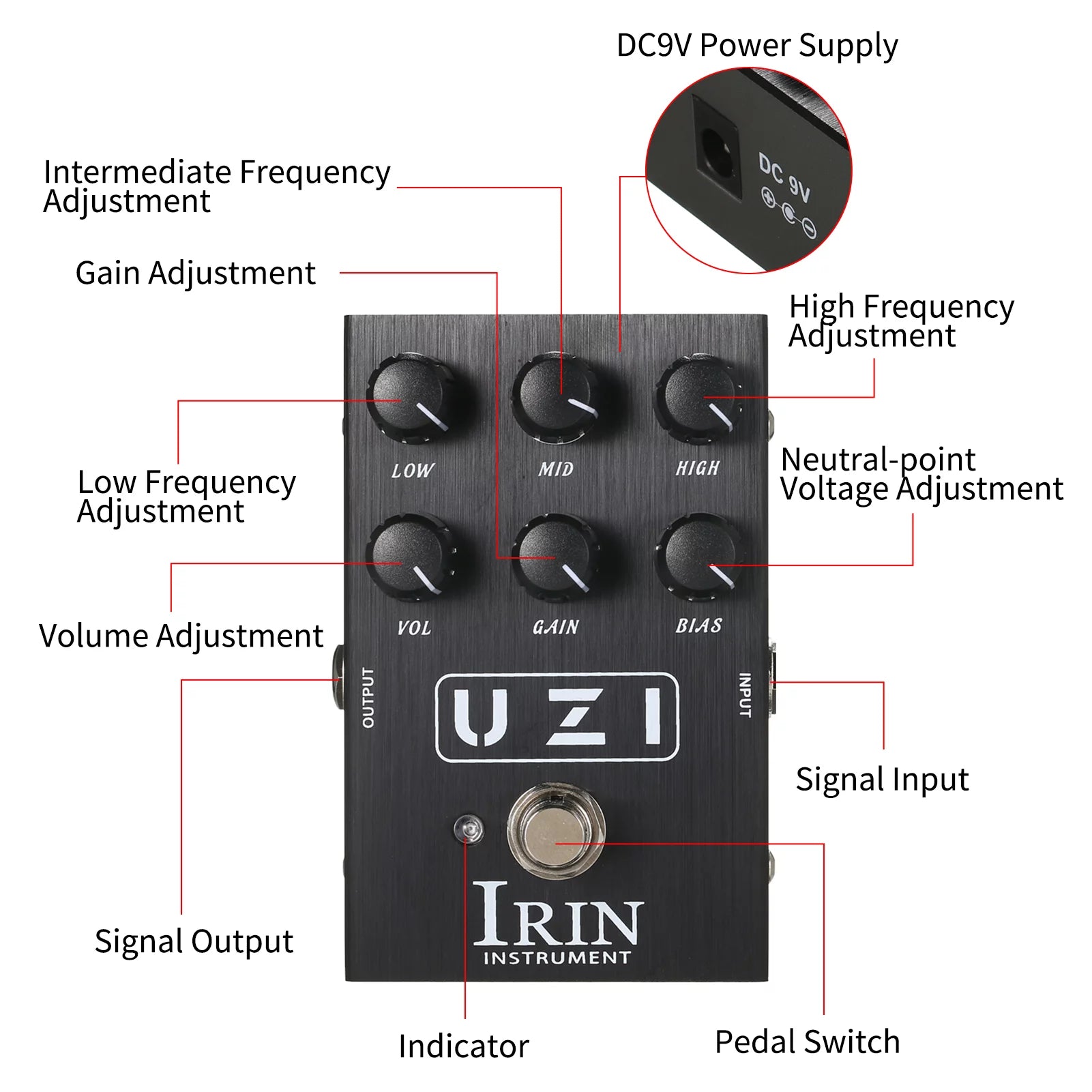Guitar Heavy Distortion Effect Simulator Cabinet Simulator Effector Pedal P264027