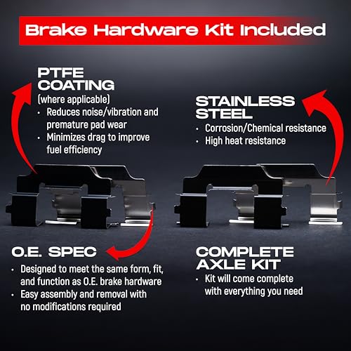 Front Rear Ceramic Brake Pads and Rotors Kit X662876