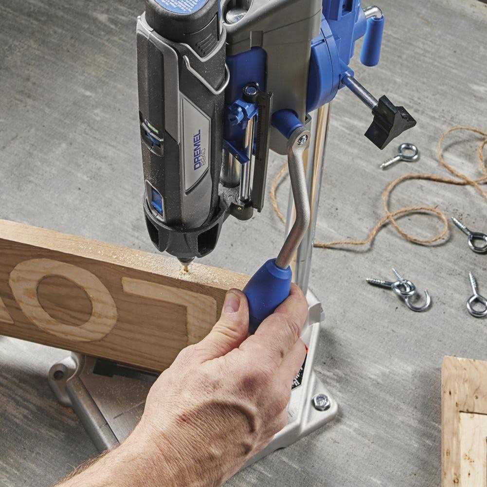 Drill Press Rotary Tool Workstation Stand with Wrench A89158