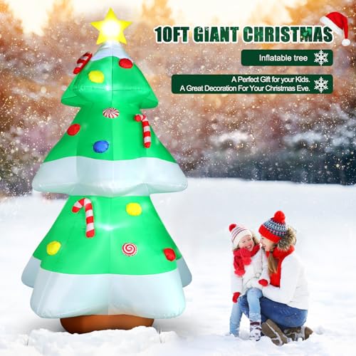8 FT Christmas Inflatable Santa Claus with Gift Bag, Built-in LED Lights P9360