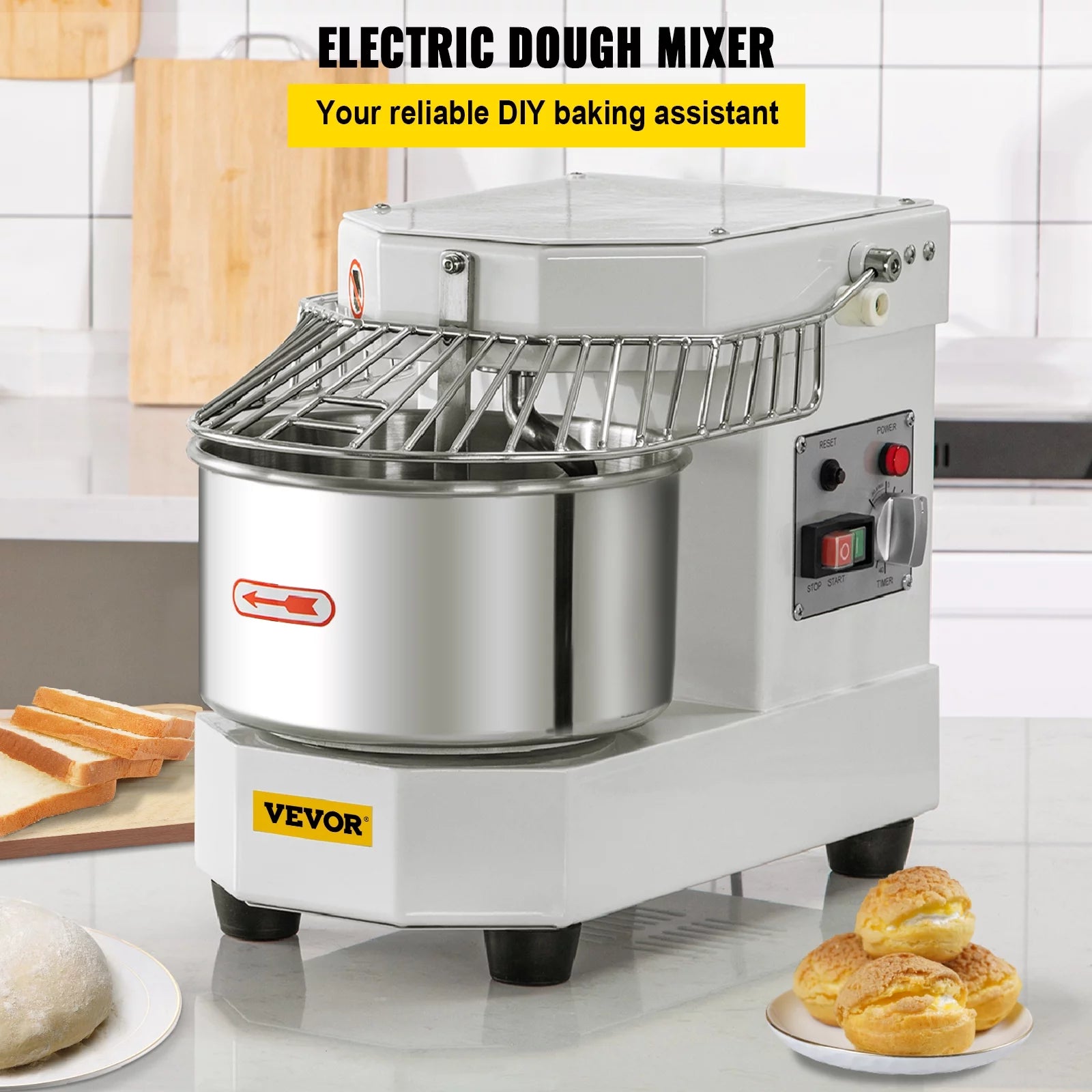 7.3Qt 450W Commercial Food Mixer with Stainless Steel Bowl I5640
