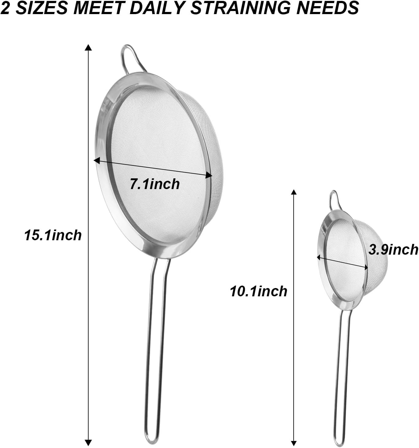 Stainless Steel Fine Mesh Colander Sieve D997