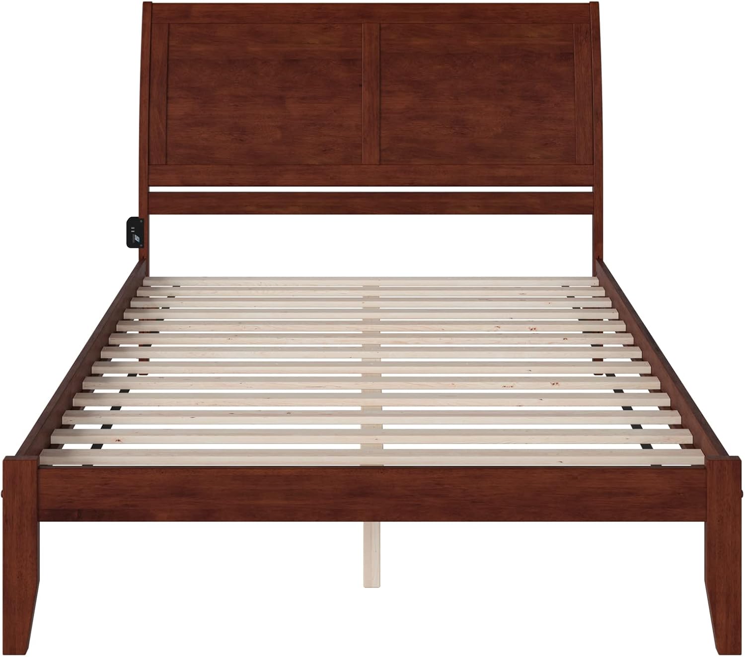 King Walnut Wood Platform Bed F6715