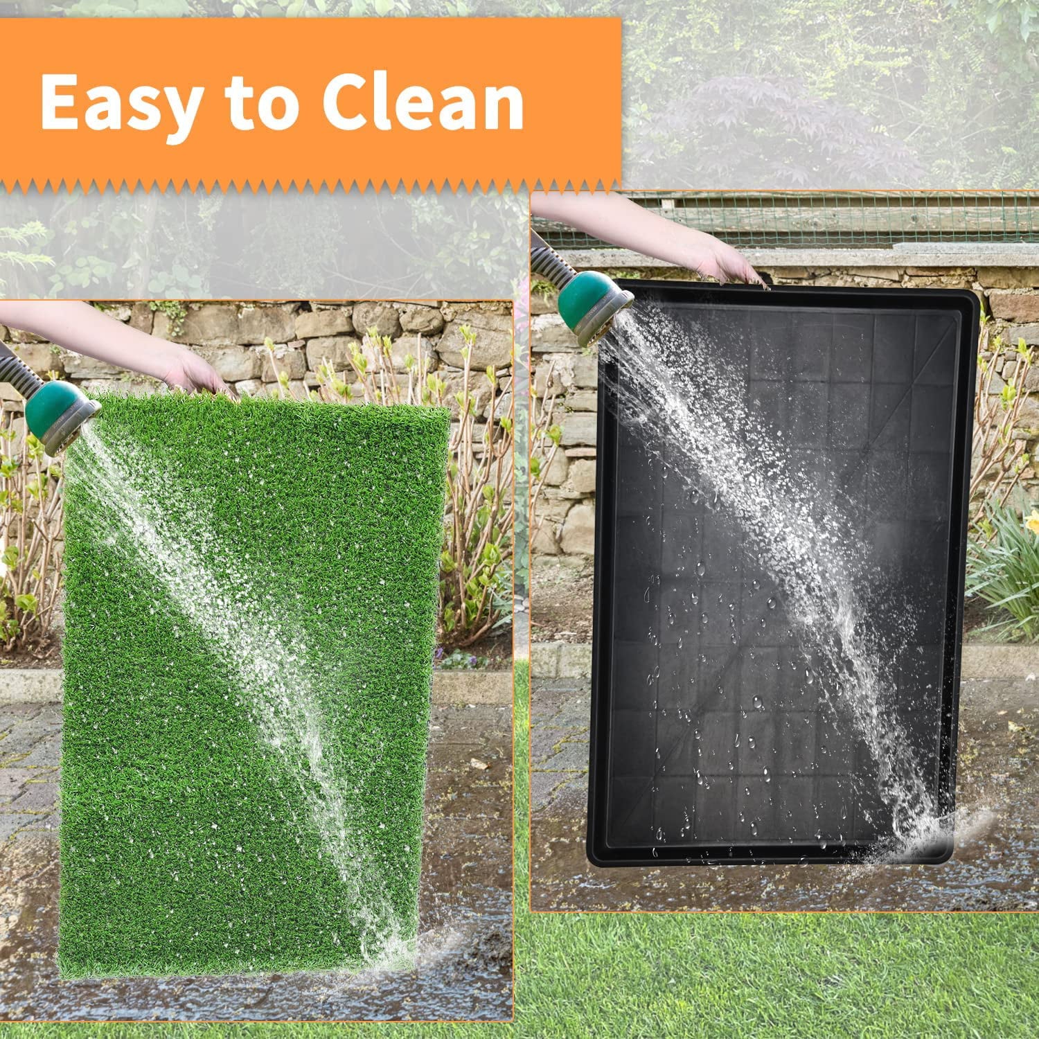 2-Pack Replacement Artificial Grass Pad with Drainage Holes X42104