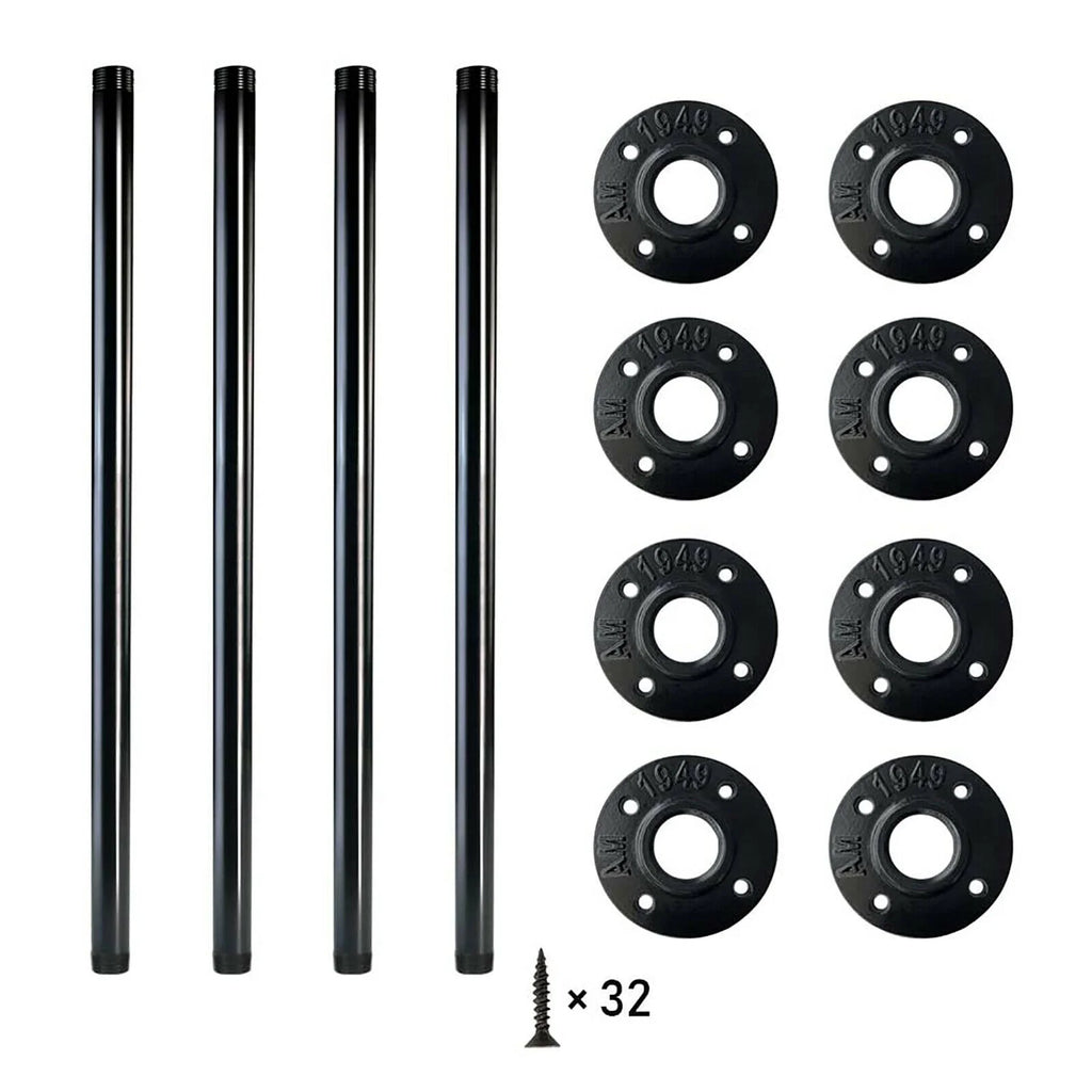 Black Metal Table Legs 4 Pack N450
