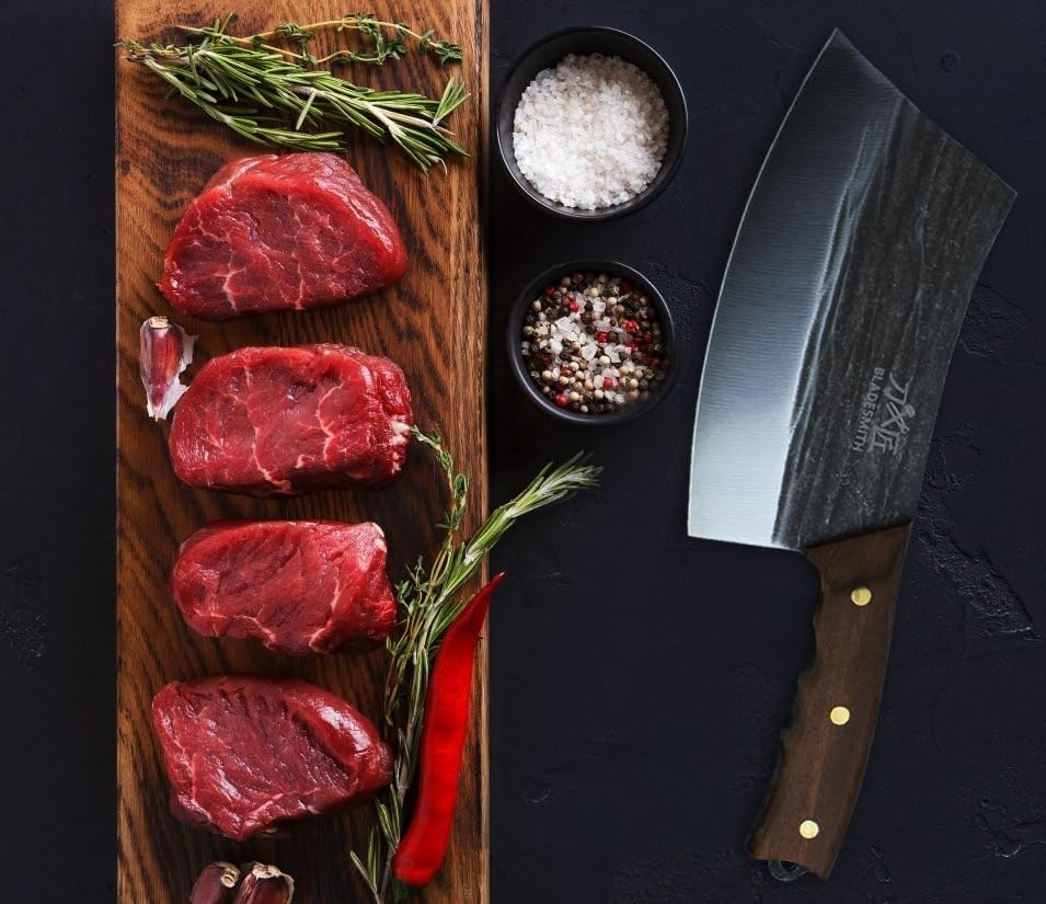 6.3'' Stainless Steel Meat Cleaver with Pear Wood Handle H57831