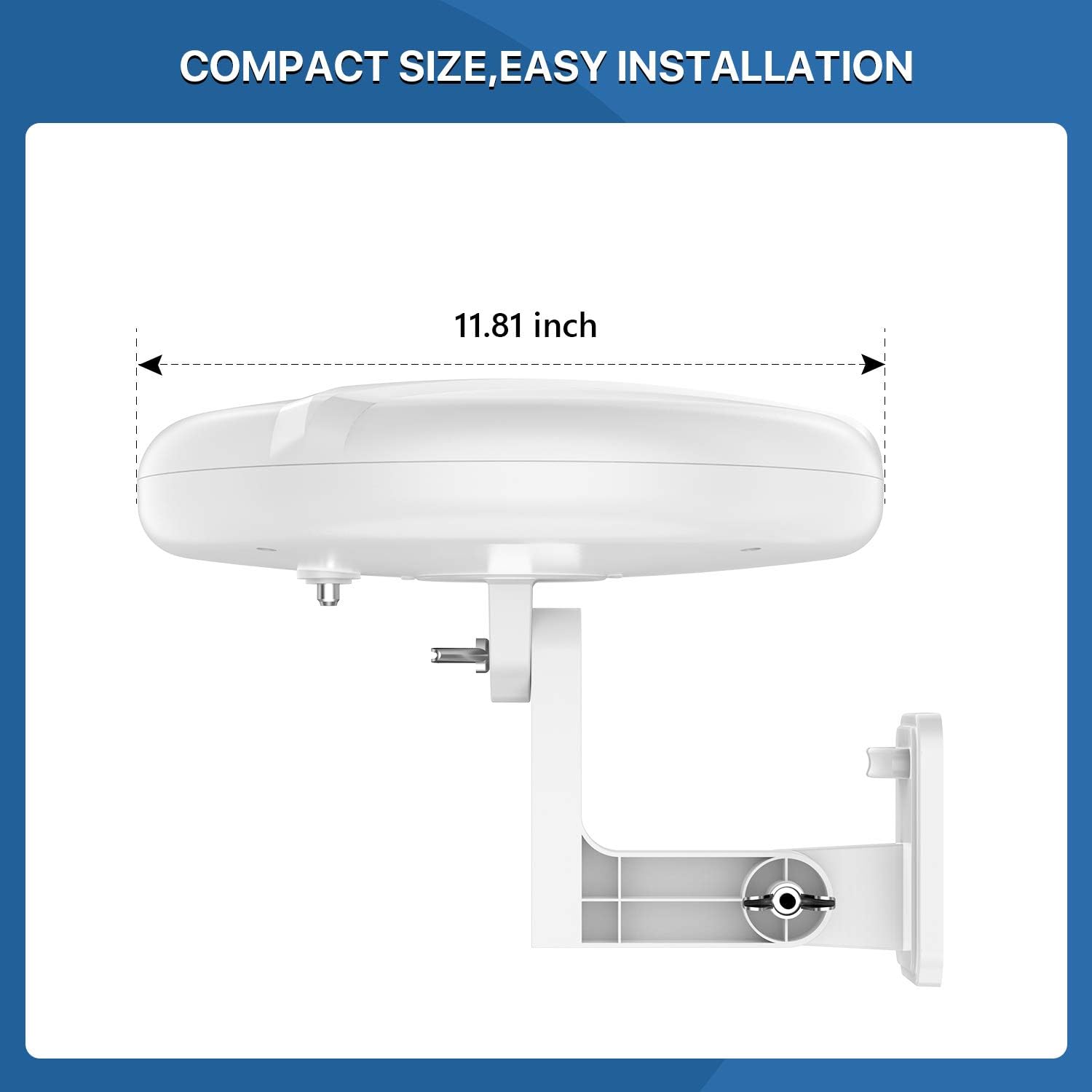 Outdoor TV Antenna Amplified Long Range 4K 1080P UHF VHF V31917