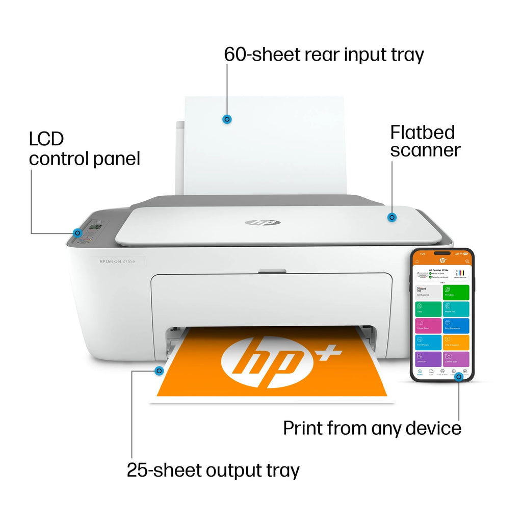 HP DeskJet All-in-One Inkjet Printer, Color Print, Copy, Scan C324