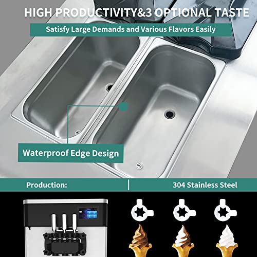 3 Flavors Soft Serve Ice Cream Machine B585