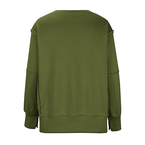 Oversized Long Sleeve Pullover Sweatshirt I4806