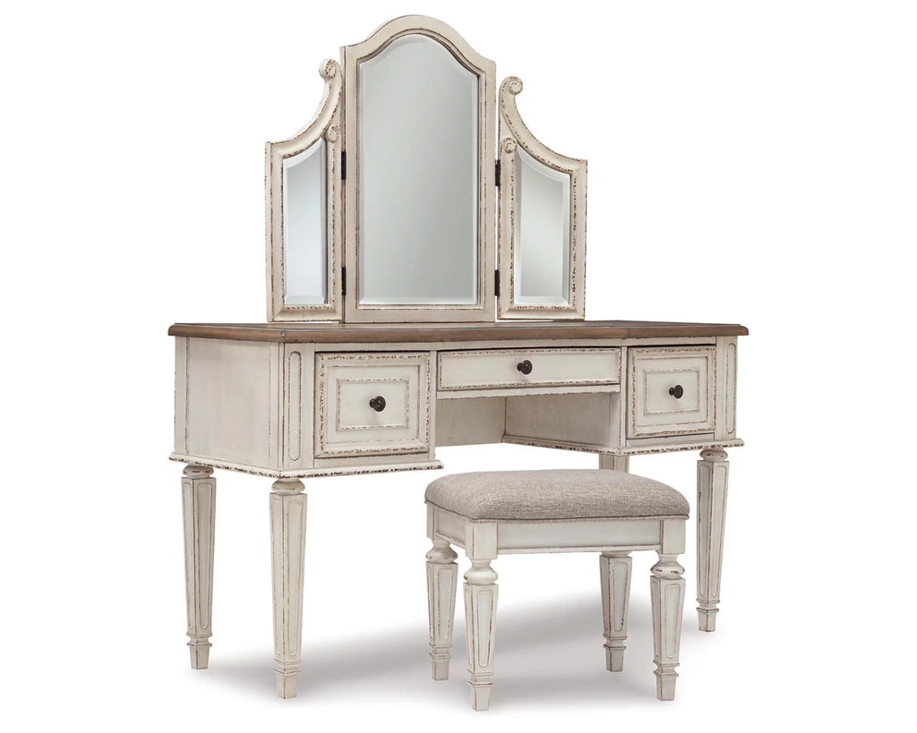 3 Drawer Vanity and Mirror with Stool S22528