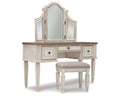 3 Drawer Vanity and Mirror with Stool S22528