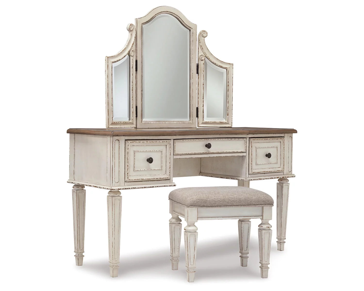 3 Drawer Vanity and Mirror with Stool S22528