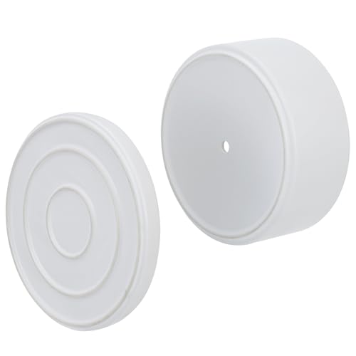 White Ceramic 7 Inch Plant Pot with Drainage Hole and Removable Tray L281