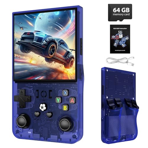 Retro Handheld Game Console with 4.0-in HD IPS Screen (Transparent Black) Q2253