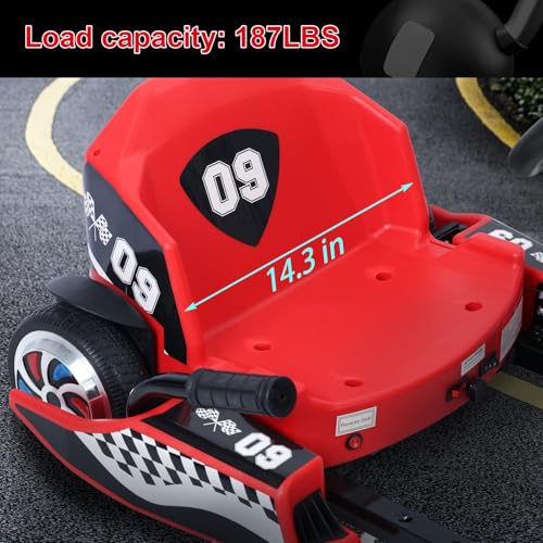 36V Electric Go Kart with 350W Motor, 16 MPH, Red I455