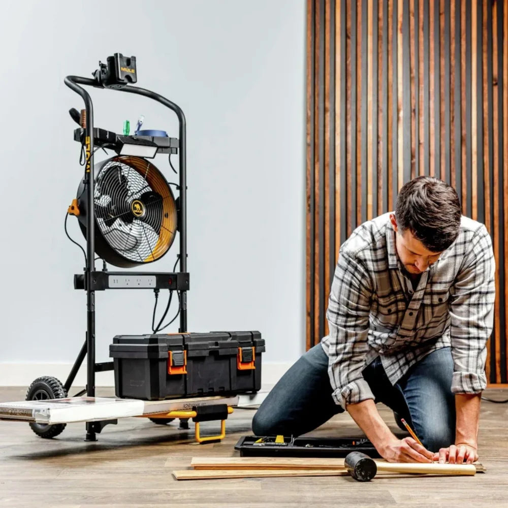 Hand Truck 5-in-1 Mobile Workshop with Integrated 3-Speed Fan and LED Light A41789