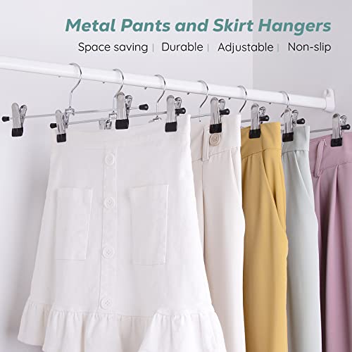 12 Pack Black Metal Pant Hangers with Clips D6307