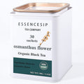 Organic Osmanthus Black Tea Bags, 30 Sachets in Tea Tin C748