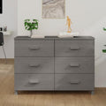Light Gray Solid Wood Pine Sideboard D254