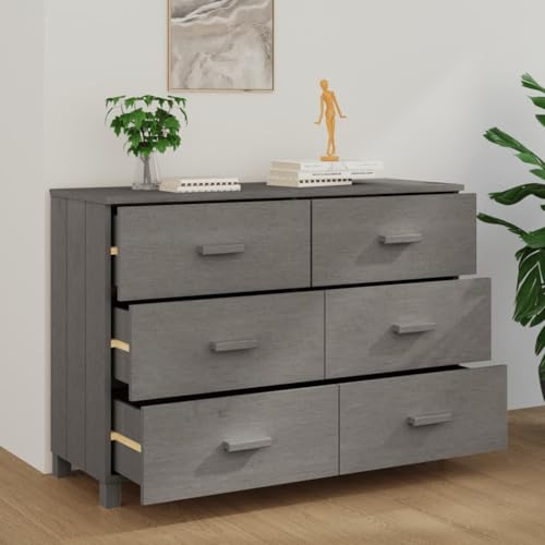 Light Gray Solid Wood Pine Sideboard D254
