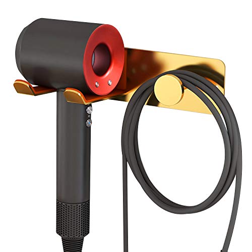White Stainless Steel Self Adhesive Hair Dryer Holder A69767