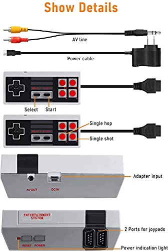 620 Classic Games Handheld Video Game Console with AV Output and Dual Controllers Q55264