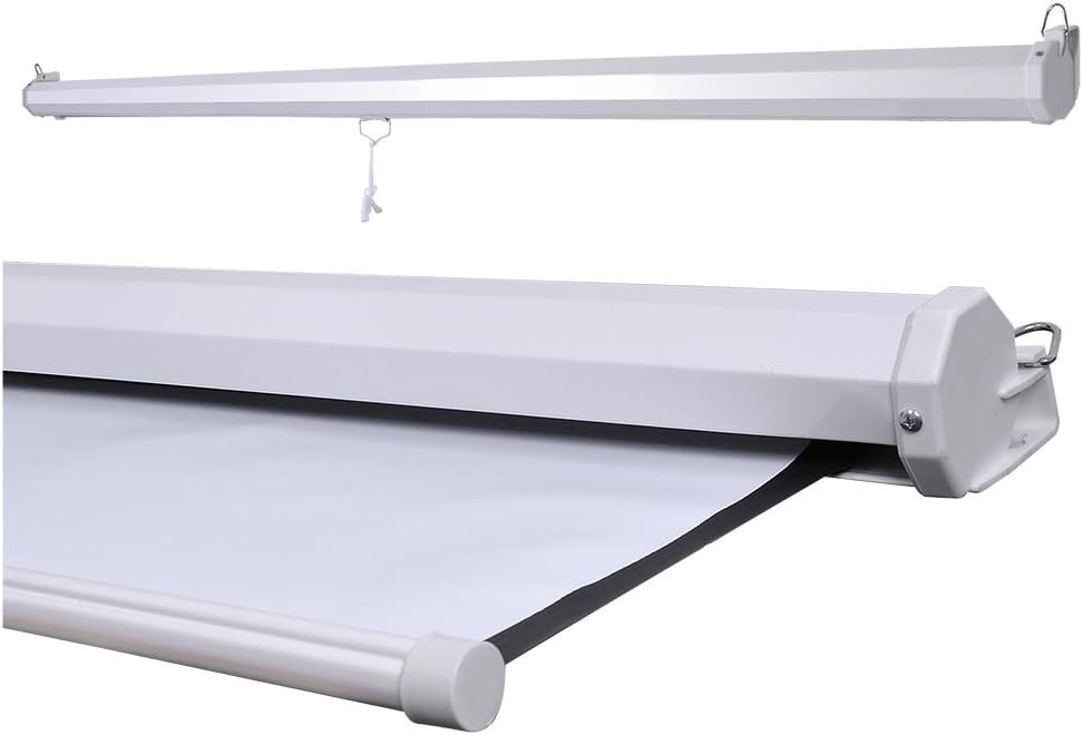 100" 16:9 Manual Pull Down Projector Screen 87"x 49" HD 1.3 Gain U8674