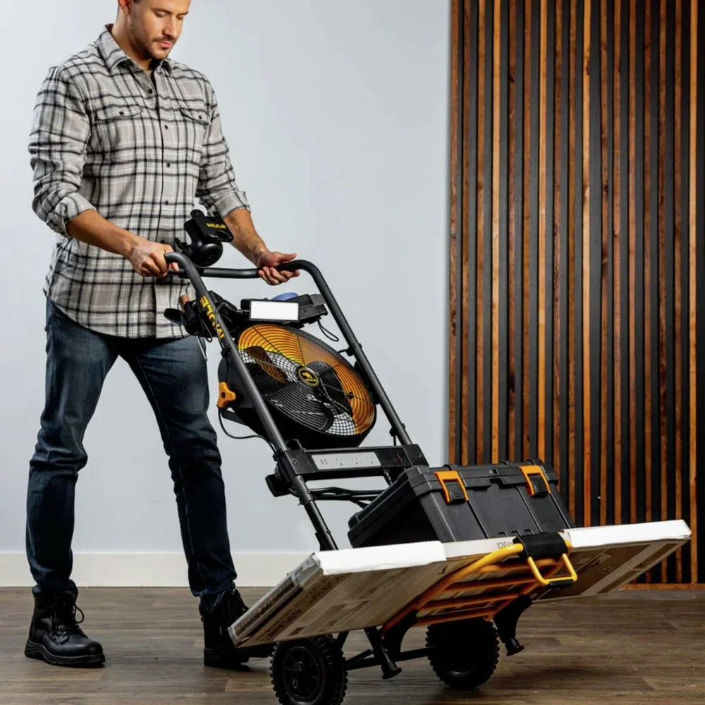 Hand Truck 5-in-1 Mobile Workshop with Integrated 3-Speed Fan and LED Light A41789