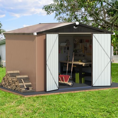 Metal Storage Shed 10x12 with Lockable Doors S414