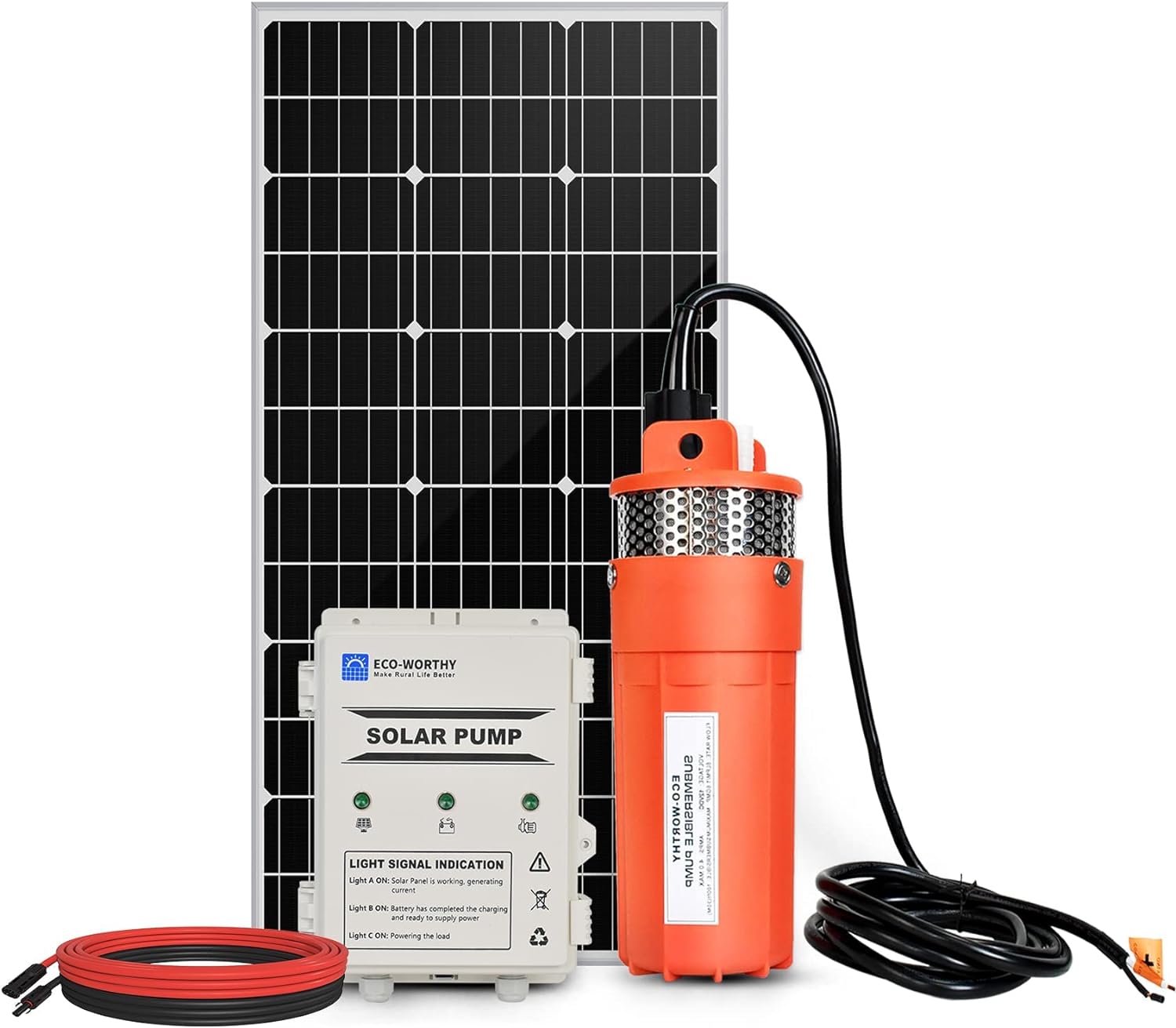 12V Solar Well Pump Kit with 120W Solar Panel and 10Ah Battery P6951