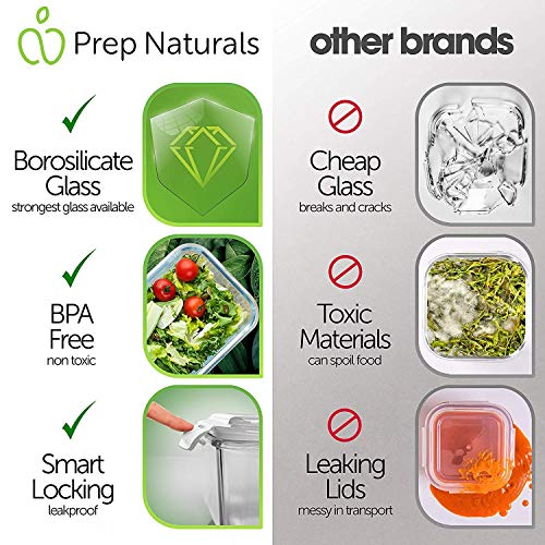 13 Pack Glass Meal Prep Containers with Lids G171800