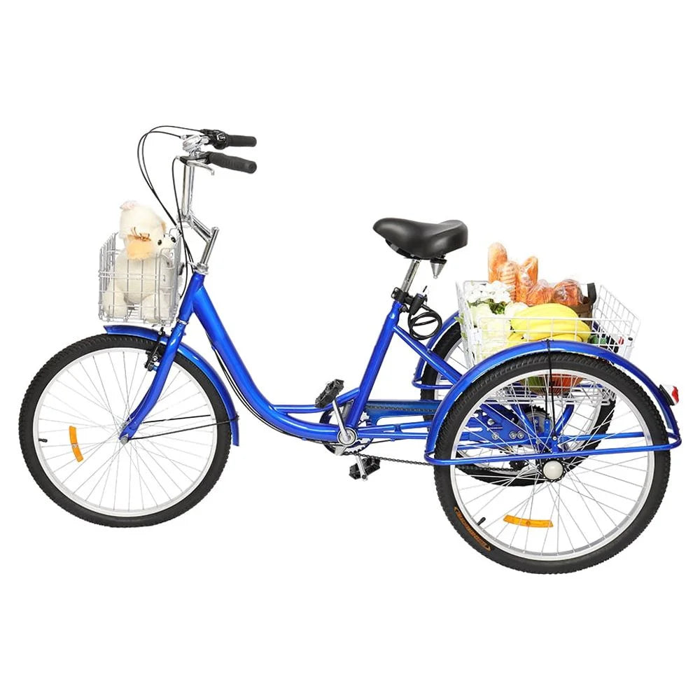 24" 3 Wheel 7 Speed Adult Tricycle P7599