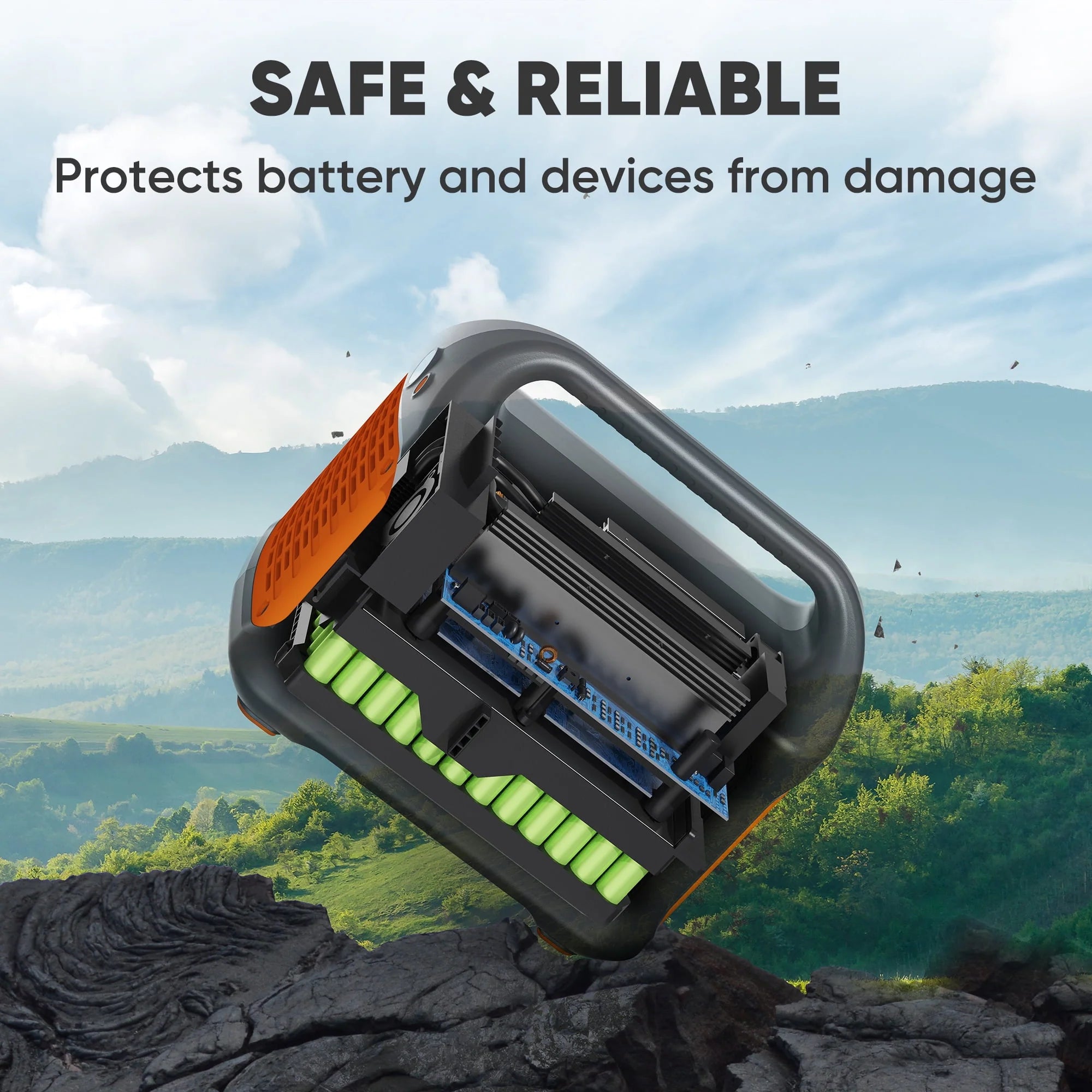 1002Wh Portable Power Station with 3x1000W AC Outlets E5016
