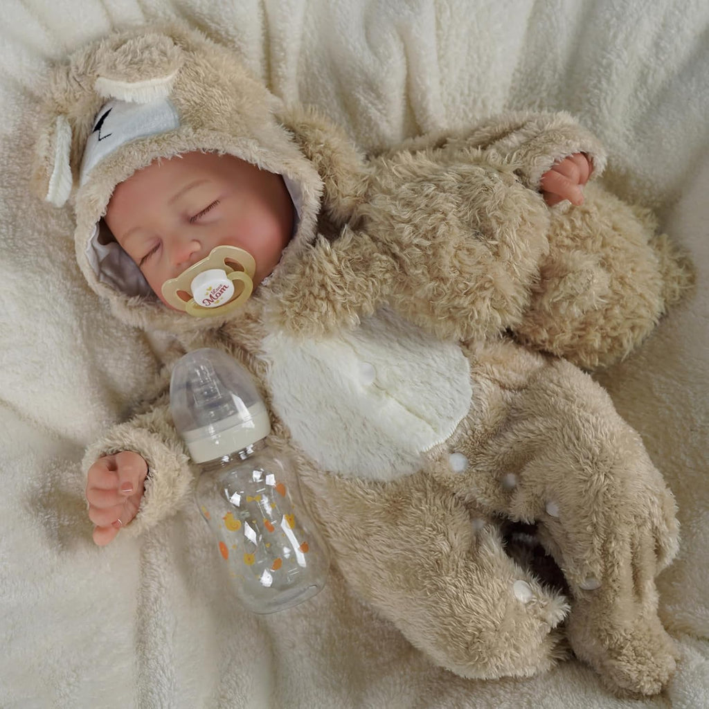 20 inch Soft Body Realistic Newborn Baby Dolls with Feeding Kit & Clothes Accessories L14988