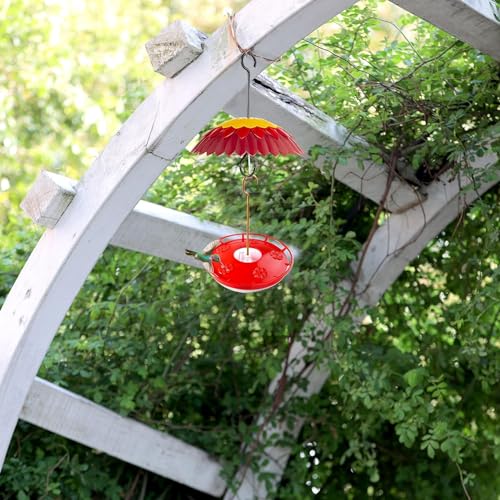 Red Hanging 8 inch Bird Feeder Dome Cover M876
