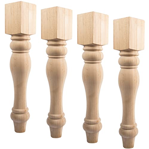 4Pcs Rubber Wood Dining Table Legs B7198