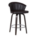 Brown Faux Leather Swivel Bar Stool H88394