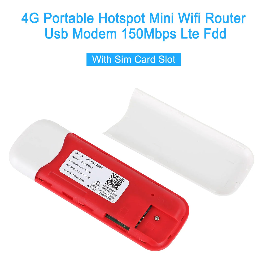 4G Unlocked Portable Hotspot Mini Wifi Router USB Modem 100Mbps LTE F499654