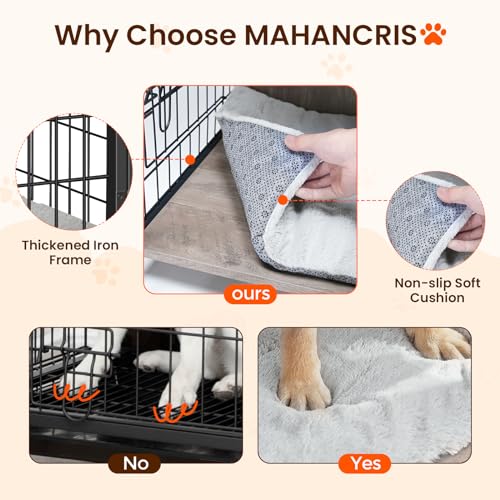Greige Wooden Dog Crate with Double Doors, 31.5" L M73552