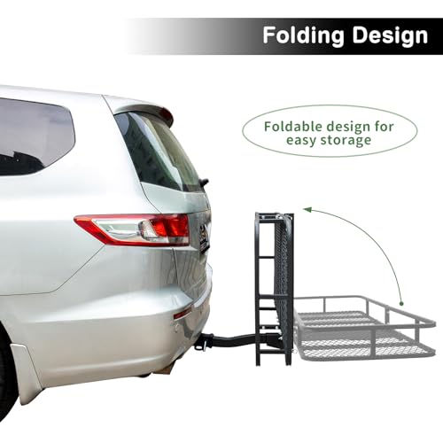 60"x24"x6" Folding Cargo Carrier Hitch Mount F654746