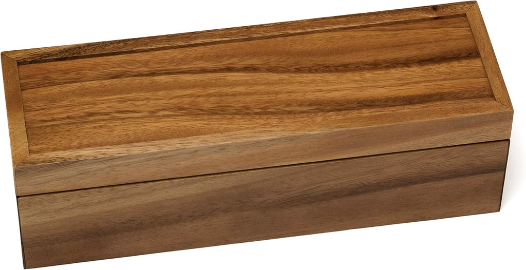 Acacia Wood Tea Box with 4 Sections P7056