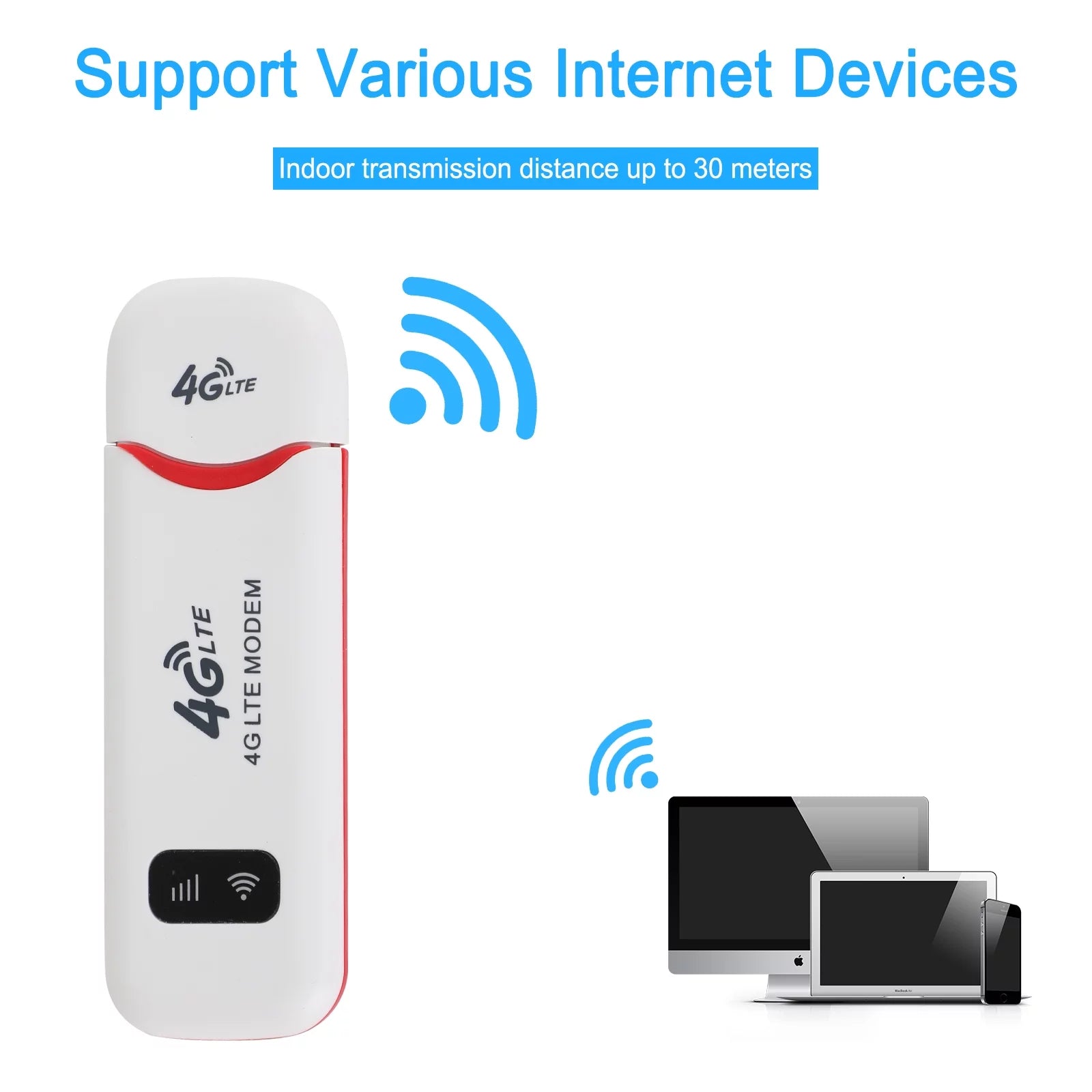 4G Unlocked Portable Hotspot Mini Wifi Router USB Modem 100Mbps LTE F499654