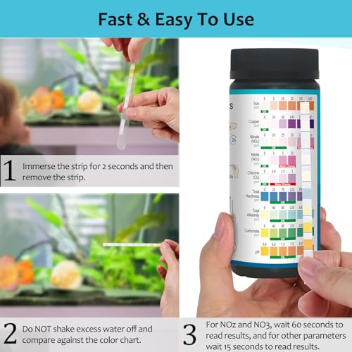 9-in-1 100 Strips Aquarium Water Test Strips U5334