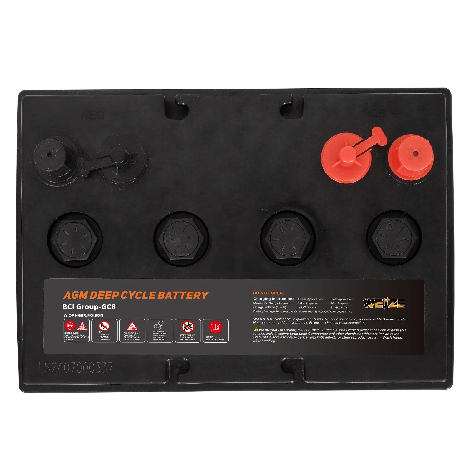 8V 182AH Deep Cycle AGM Battery M334926