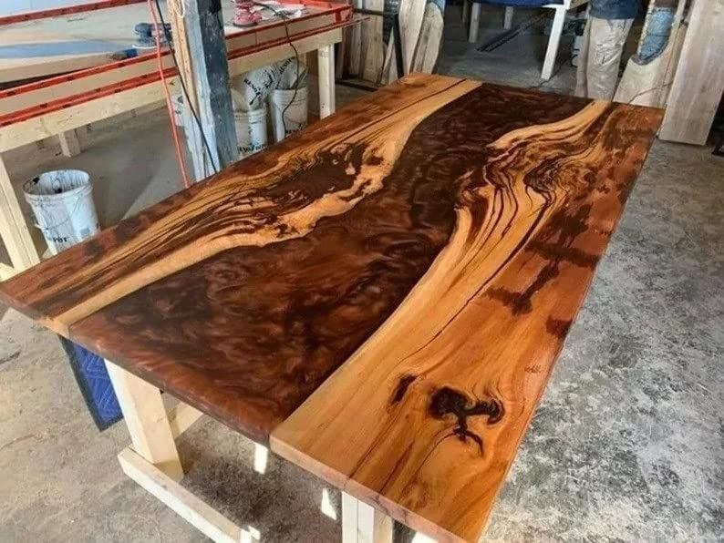Large Epoxy Resin Dining Table B430