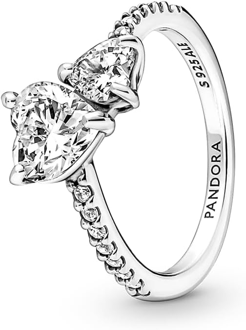 Sterling Silver Ring with Clear Cubic Zirconia Size 7.5 L763097