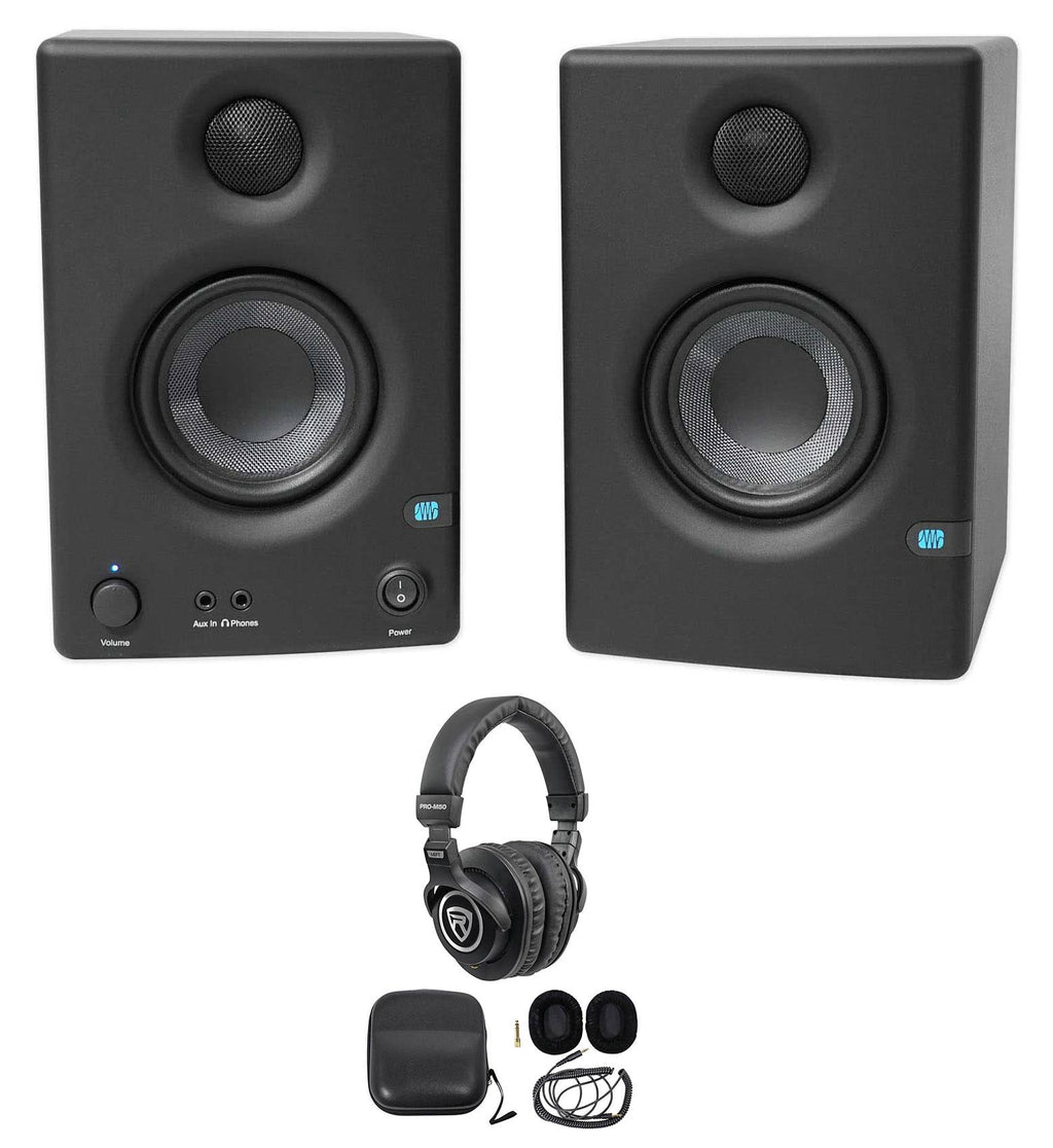 Pair Powered Studio Monitor Speakers and Studio Headphones V44701