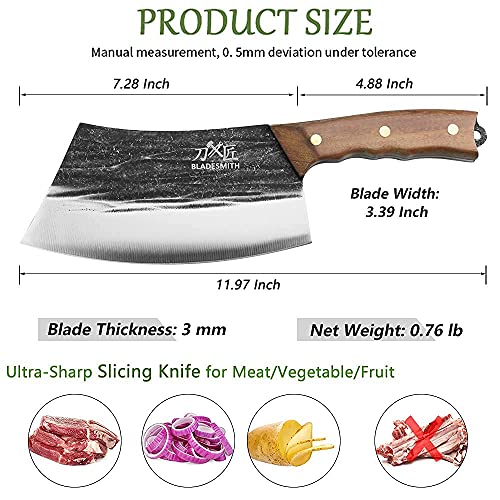 6.3'' Stainless Steel Meat Cleaver with Pear Wood Handle H57831