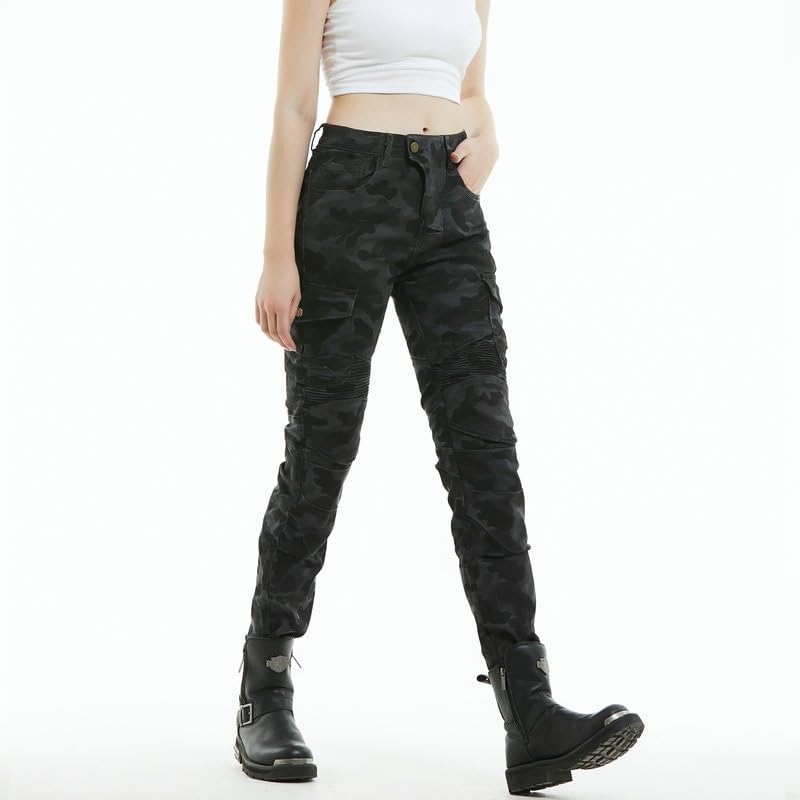 Women's Motorcycle Riding Pants with CE Armored K42854